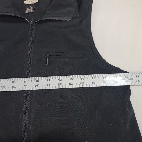 Haley Reserve Golf Vest Women's Size Small Black Zipper Front Breathable Lining - Picture 8 of 9